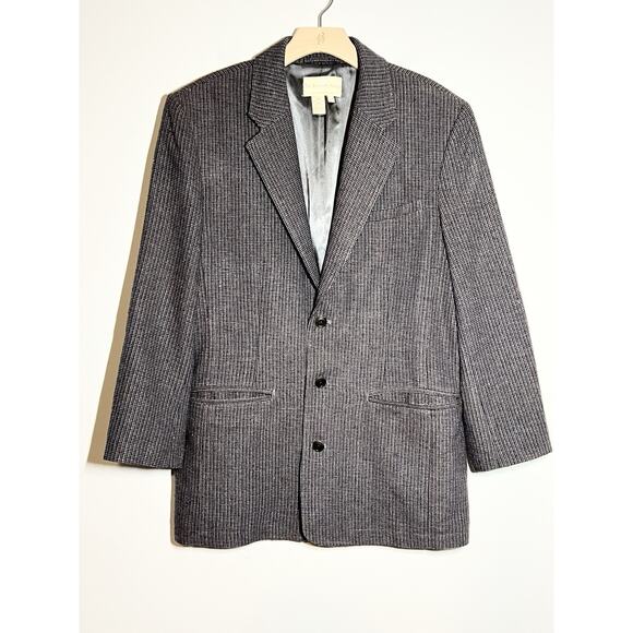 The Territory Ahead Men's EUC Gray/Blue Patterned 100% Silk Blazer Jacket 40 R - Picture 1 of 6